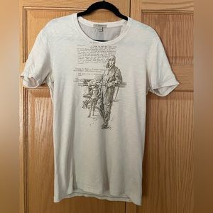 Burberry Tan Script Pilot Tee